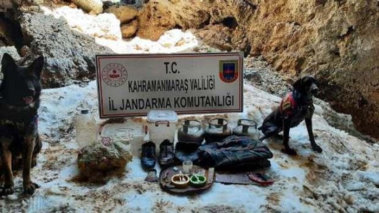 Kahramanmaraş'ta PKK'ya ait yaşam malzemesi ele geçirildi