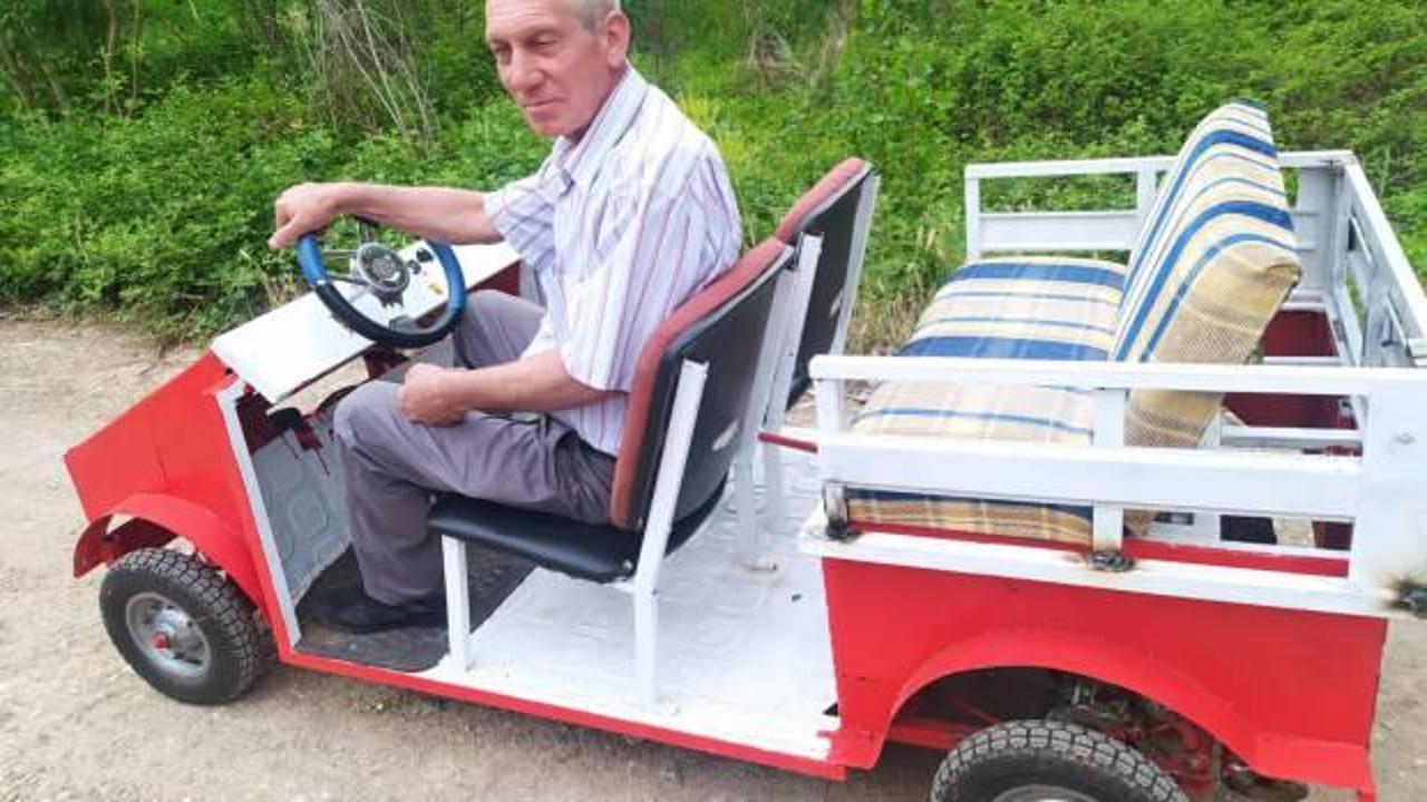 K&uuml;tahya&rsquo;da hurda malzemelerden otomobil yaptı! &lsquo;Derek&ouml;y&rsquo; adını verdi
