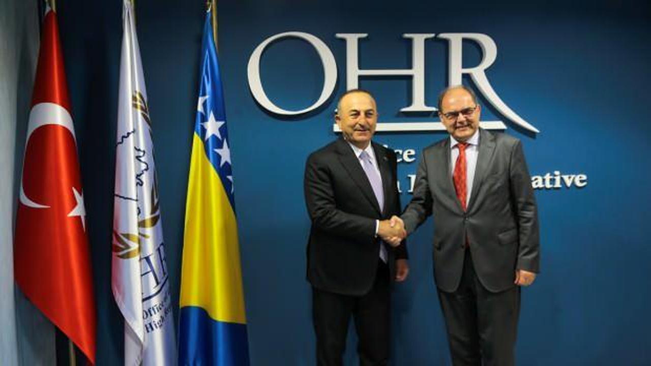 Çavuşoğlu, Bosna-Hersek Yüksek Temsilcisi Schmidt ile görüştü