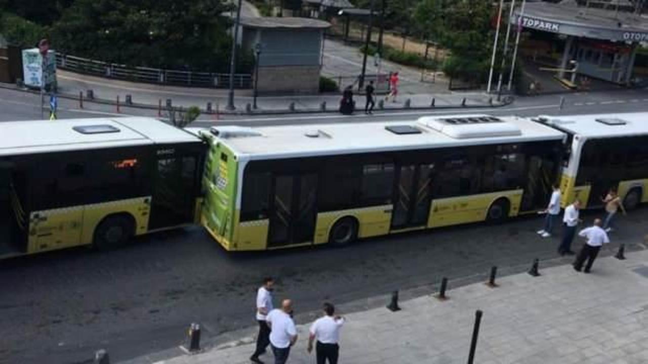 Gaziosmanpaşa'da 3 İETT otobüsü birbirine girdi!