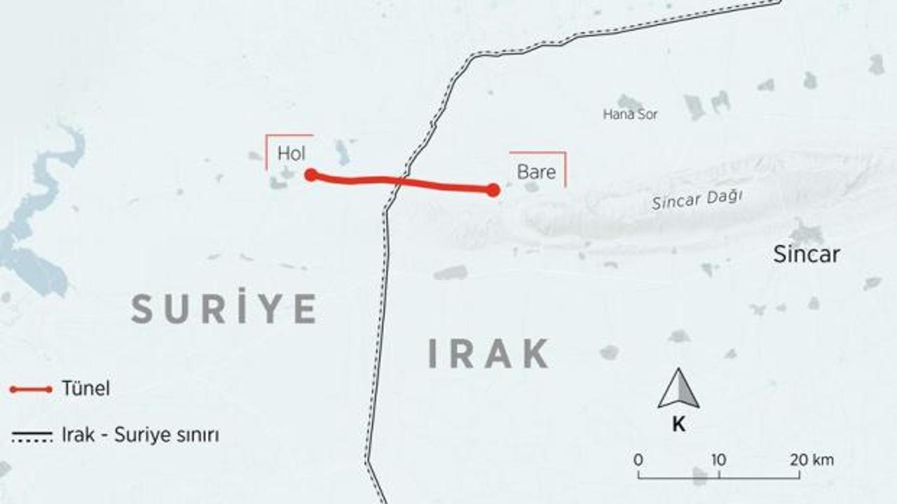 PKK Irak'ın Sincar ve Suriye'nin Haseke bölgeleri arasında 12 kilometre tünel kazdı