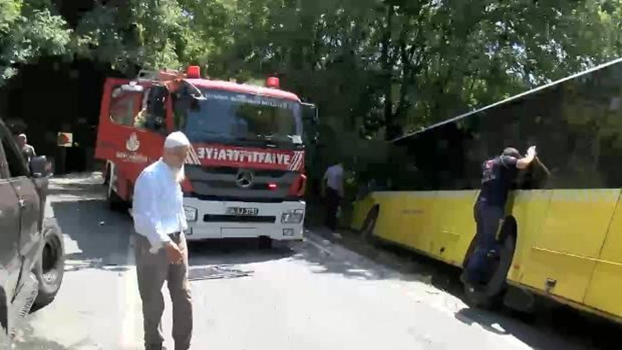 Sarıyer'de İETT otob&uuml;s&uuml; kaza yaptı: Yaralılar var