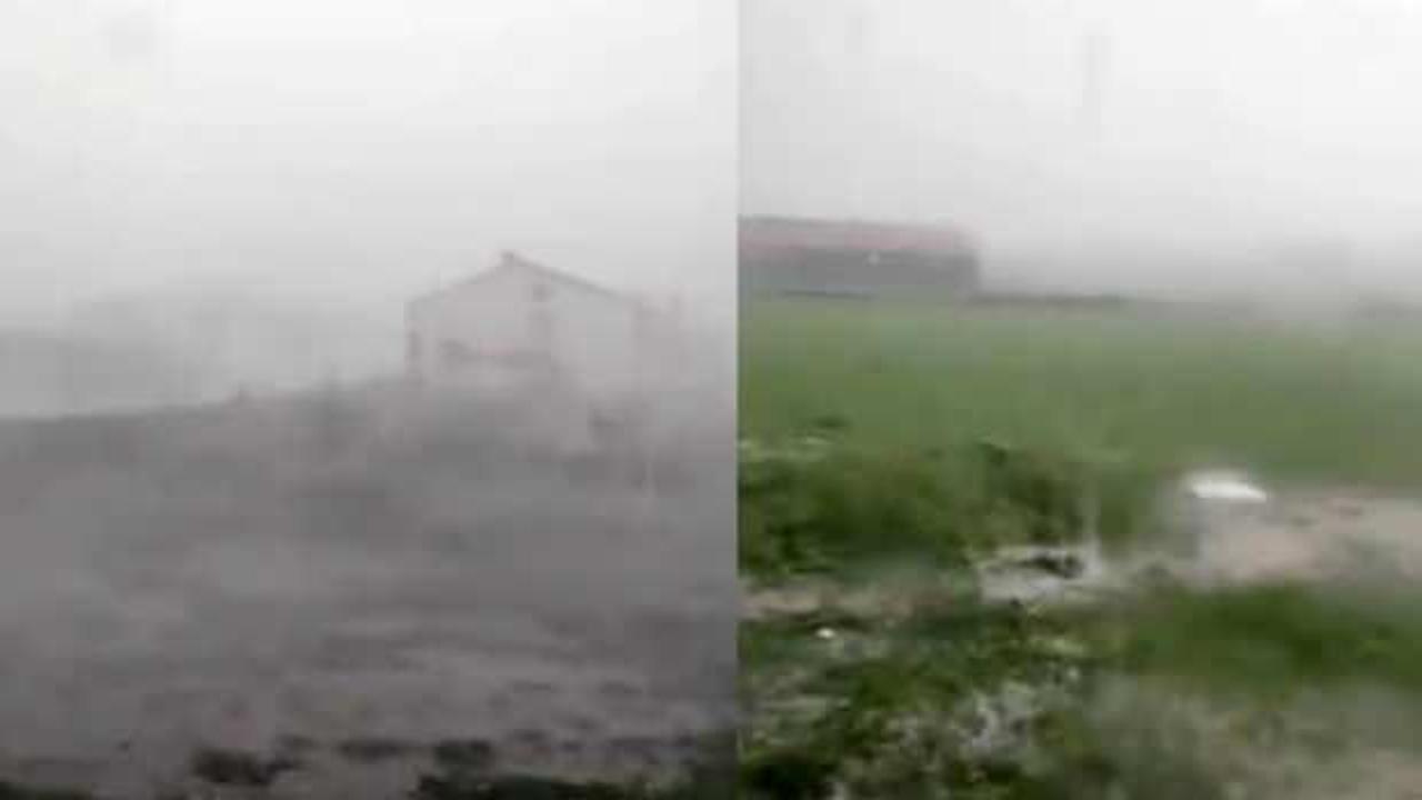 Ardahan'da dolu yağdı! Tarım arazileri zarar g&ouml;rd&uuml;