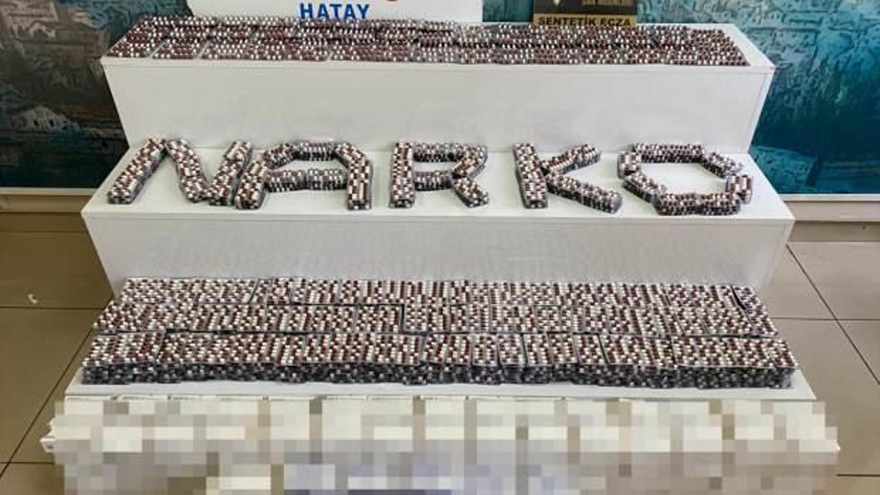 Hatay'da yeşil reçeteye tabi 15 bin 344 hap ele geçirildi