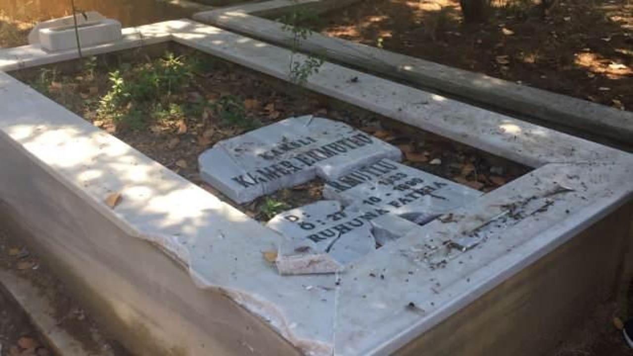 Kocaeli'de mezar taşları kırıldı, kameralar incelemeye alındı