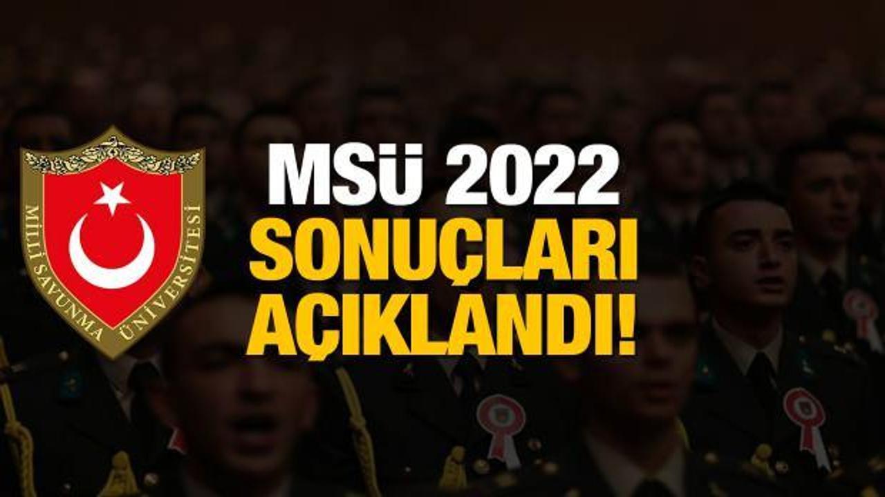MSÜ 2022 sonuçları açıklandı! Milli Savunma Üniversitesi Askeri Personel Temini sonuç sorgulama ekranı...