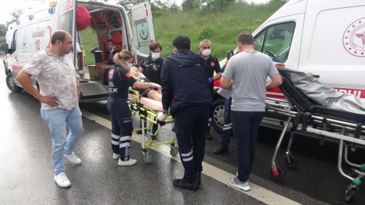 TEM’de 6 aracın karıştığı zincirleme kazada 10 kişi yaralandı