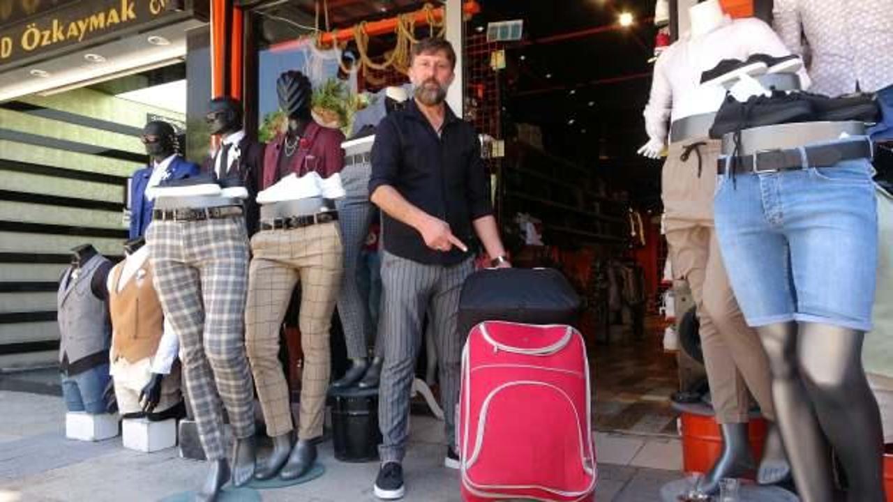 Denizli&rsquo;de akıl almaz tuzak! Her g&uuml;n boş valizle gelip 200 bin liralık kıyafet &ccedil;aldı 