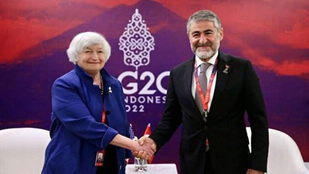 Bakan Nebati, ABD Hazine Bakanı Yellen ile bir araya geldi