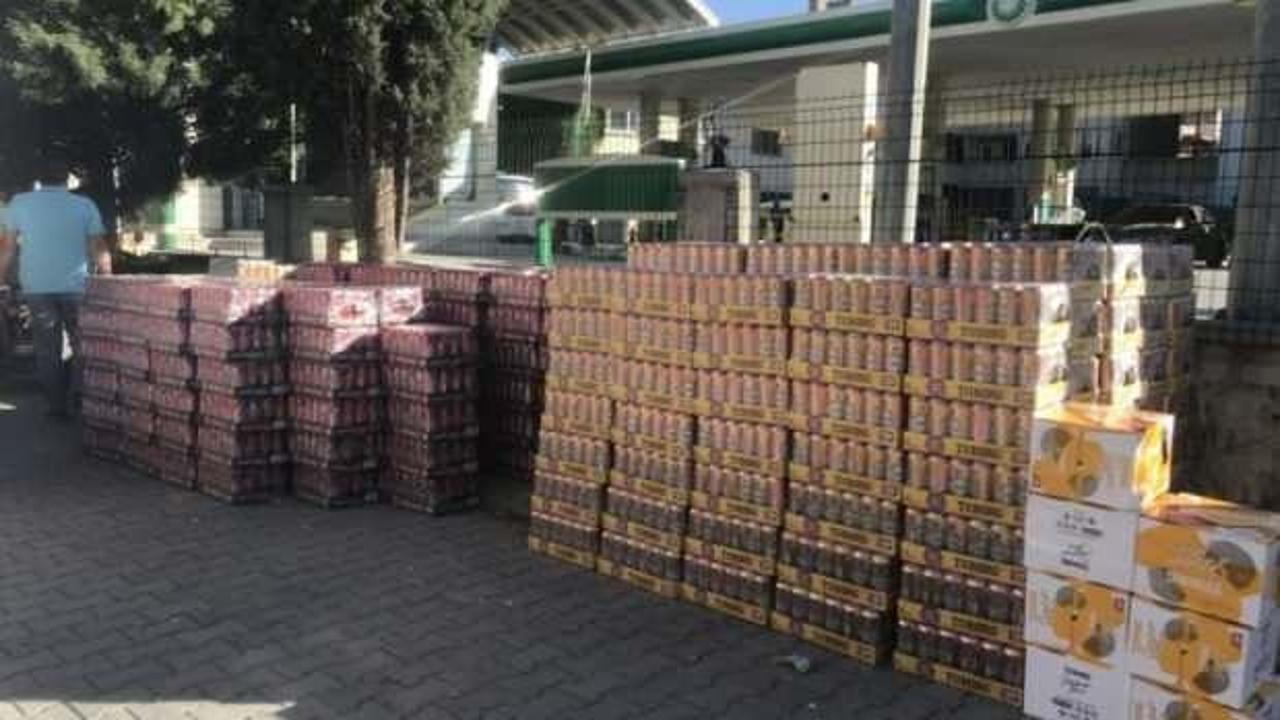 Konya'da çalınan 9 bin 500 şişe alkol Akşehir'de ele geçirildi