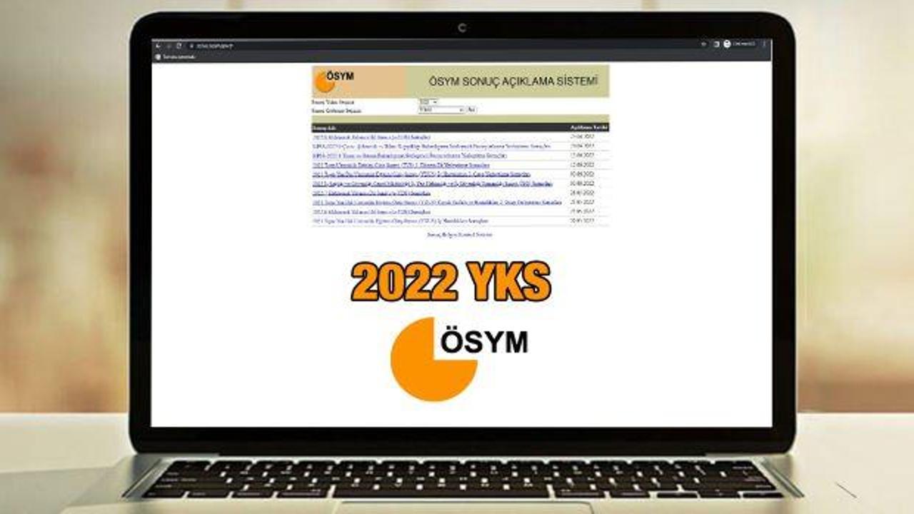ÖSYM sınav sonucu açıklama sistemi: 2022 YKS üniversite sınav sonucu sorgula (AYT-TYT-YDT)