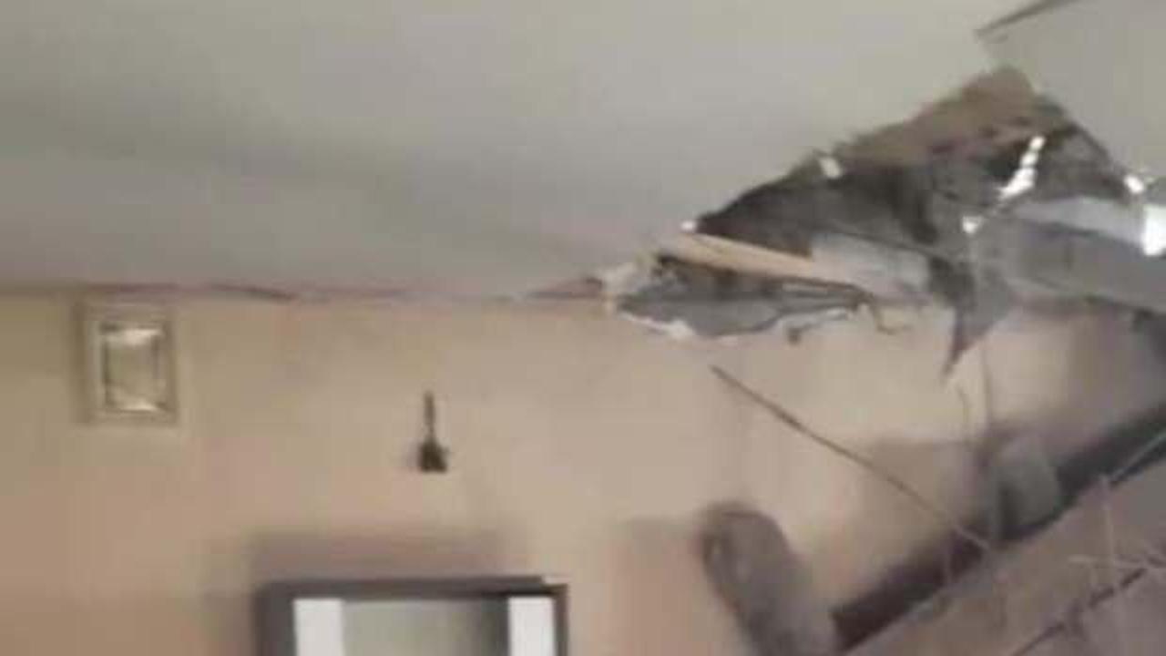 Ağrı’da bir evin odası çöktü, aile şok oldu