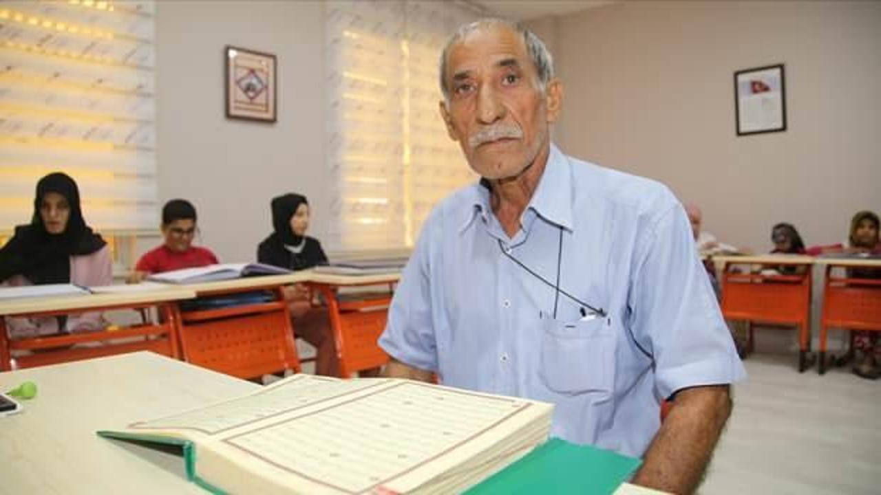 Kur'an kursunun 77 yaşındaki 'öğrenci dedesi'