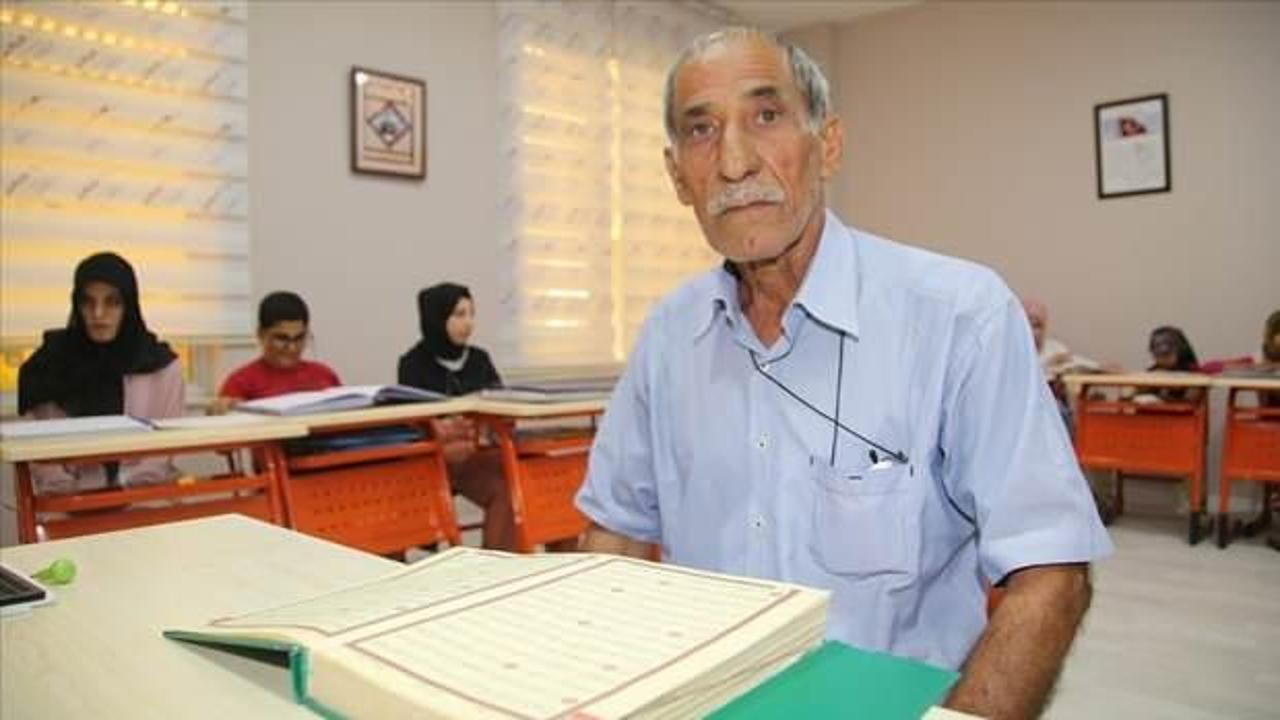 Kur'an kursunun 77 yaşındaki '&ouml;ğrenci dedesi'