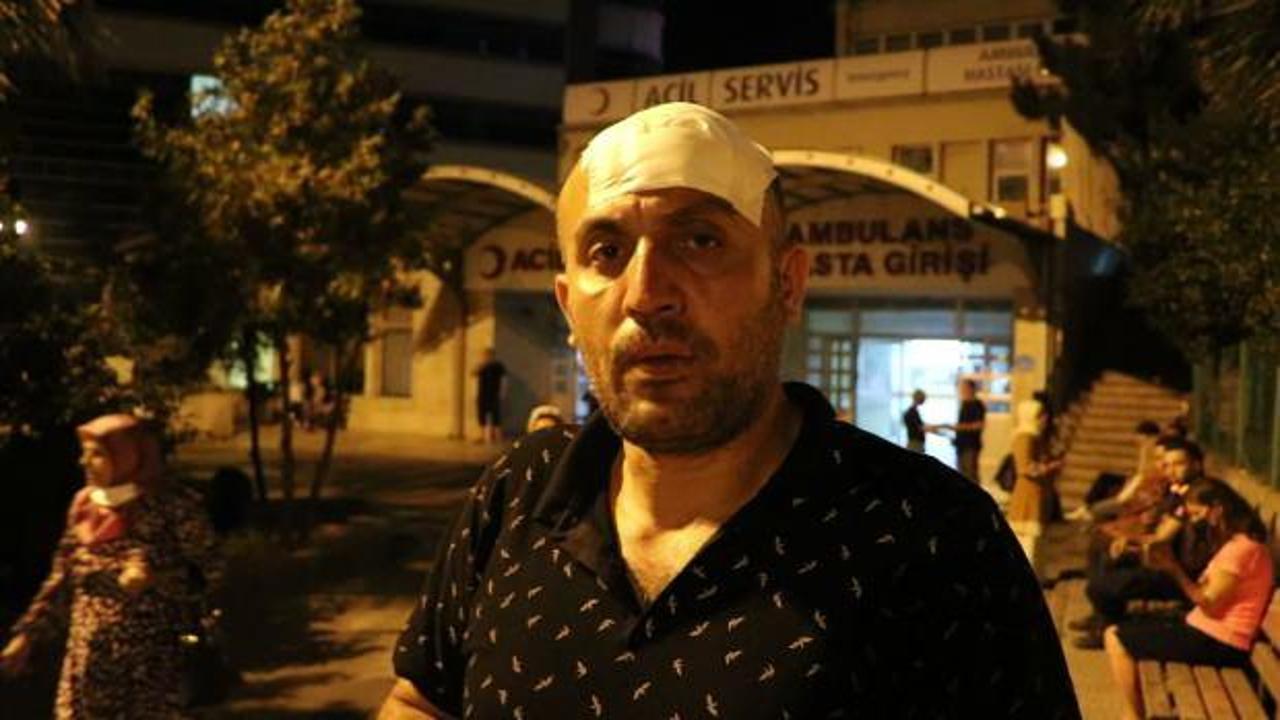 8-10 k&ouml;peğin saldırısına uğradı ka&ccedil;arken başını yardı