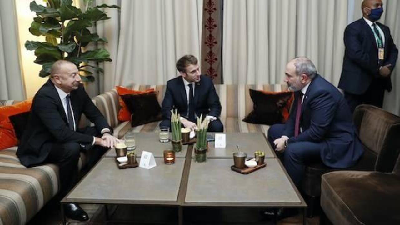 Macron, Aliyev ve Paşinyan'la görüştü