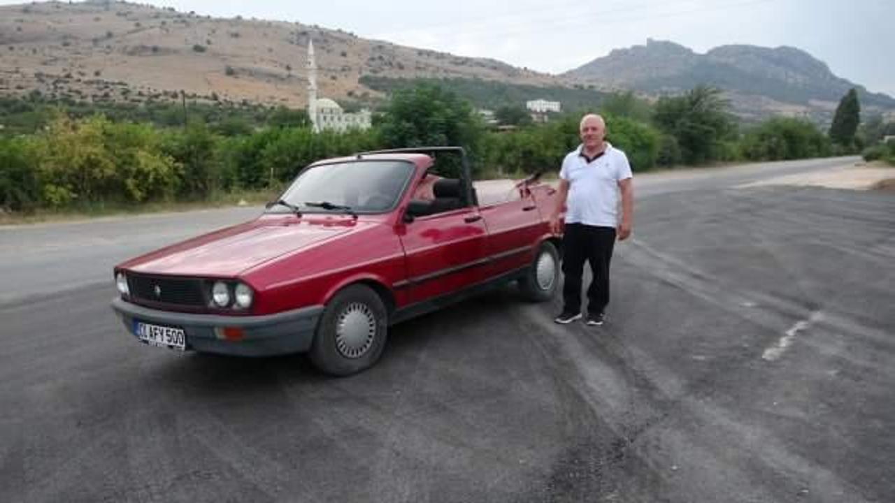 "D&uuml;ğ&uuml;n Dernek" filminden esinlendi, 33 yıllık otomobilini &uuml;st&uuml; a&ccedil;ık hale getirdi
