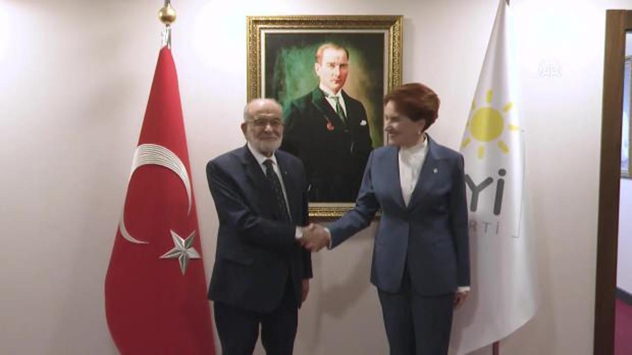 Meral Akşener, Saadet Partisi Genel Başkanı Karamollaoğlu görüştü