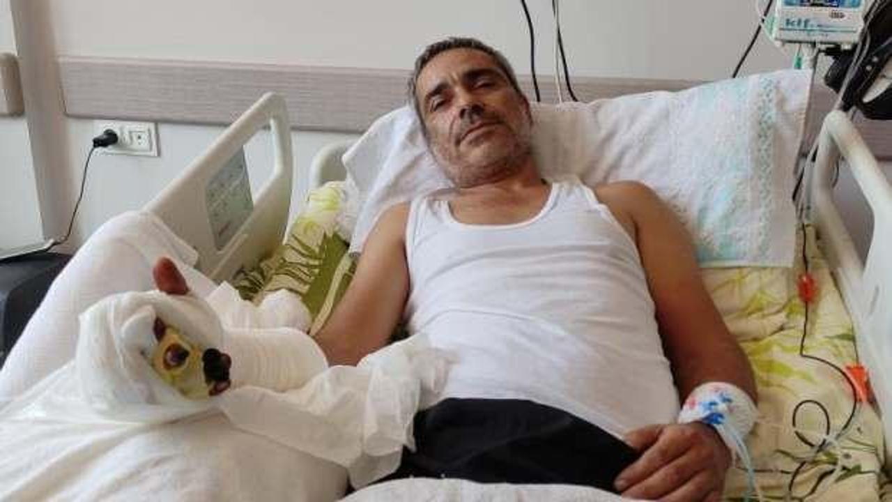 Arkadaşına yardıma gitti parmakları koptu