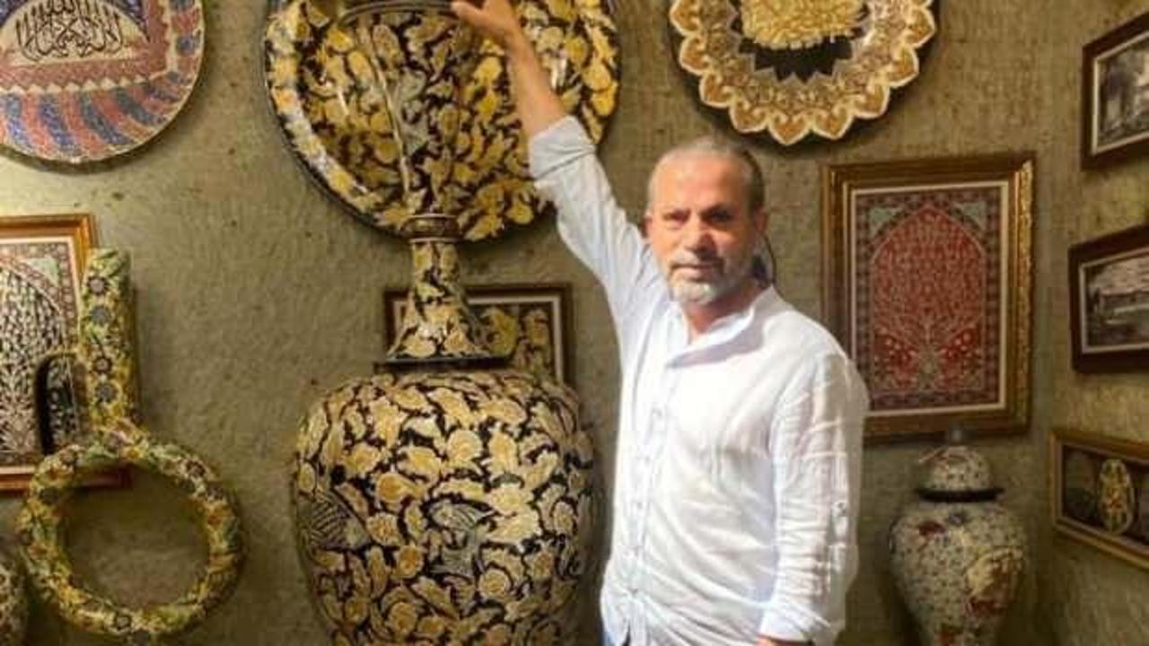 Boyundan b&uuml;y&uuml;k vazo yaptı, değer bi&ccedil;ilemiyor