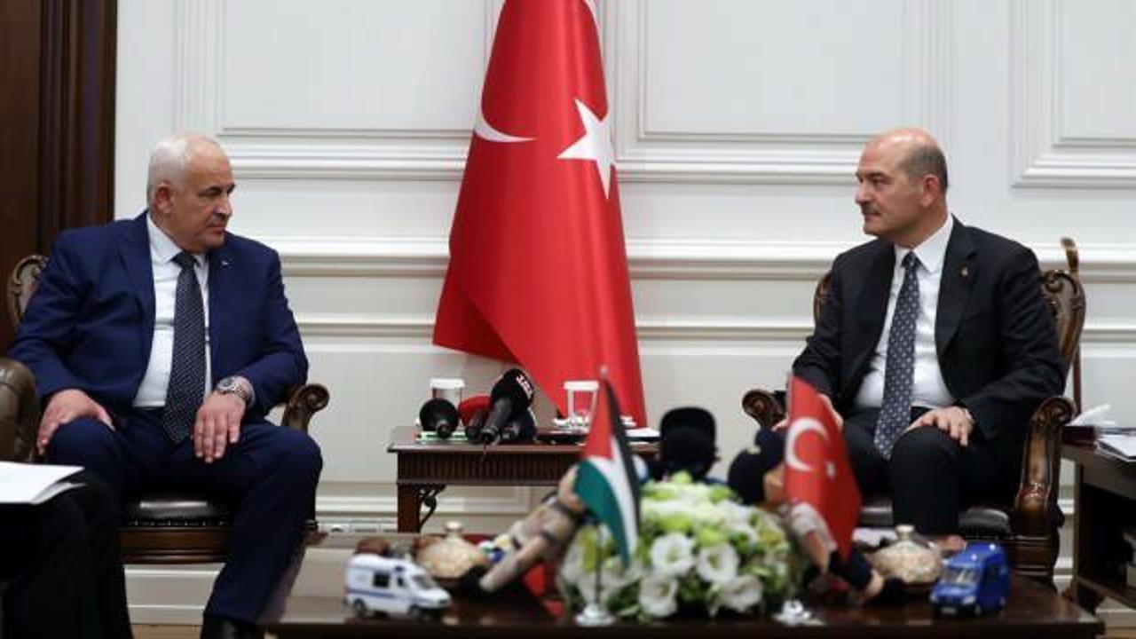 İçişleri Bakanı Soylu, Filistinli mevkidaşı Ziyad Heb er-Rih ile görüştü