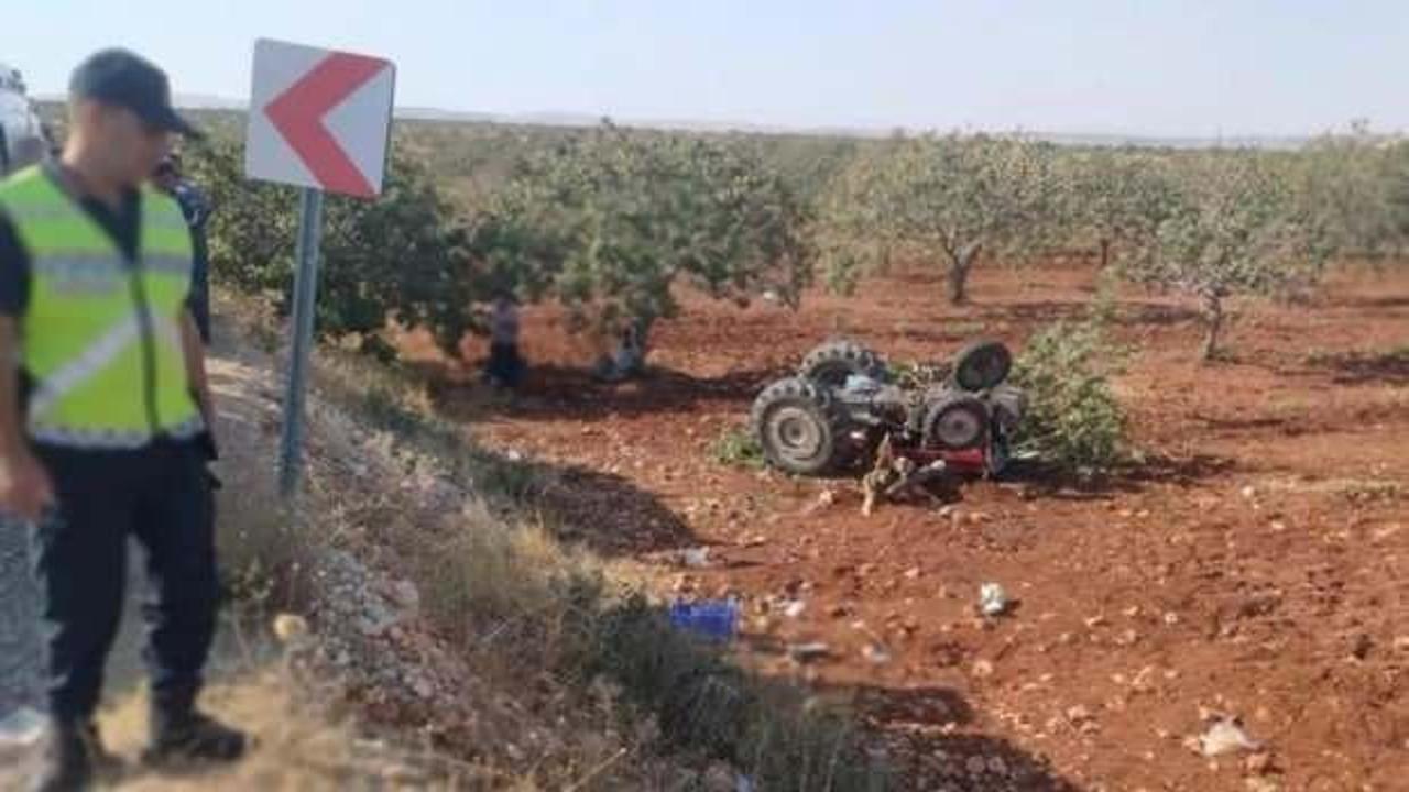 Gaziantep traktör tarlaya uçtu: 1 ölü 4 yaralı