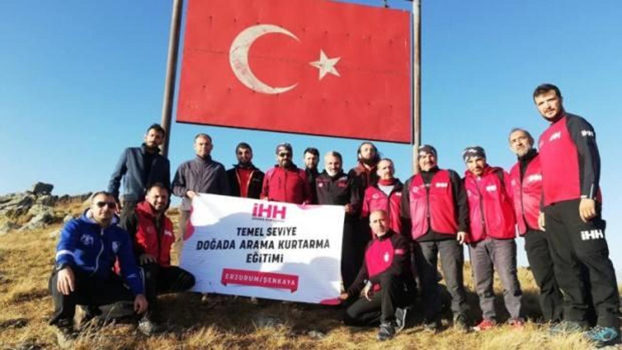 İHH&rsquo;dan Erzurum&rsquo;da arama kurtarma eğitimi