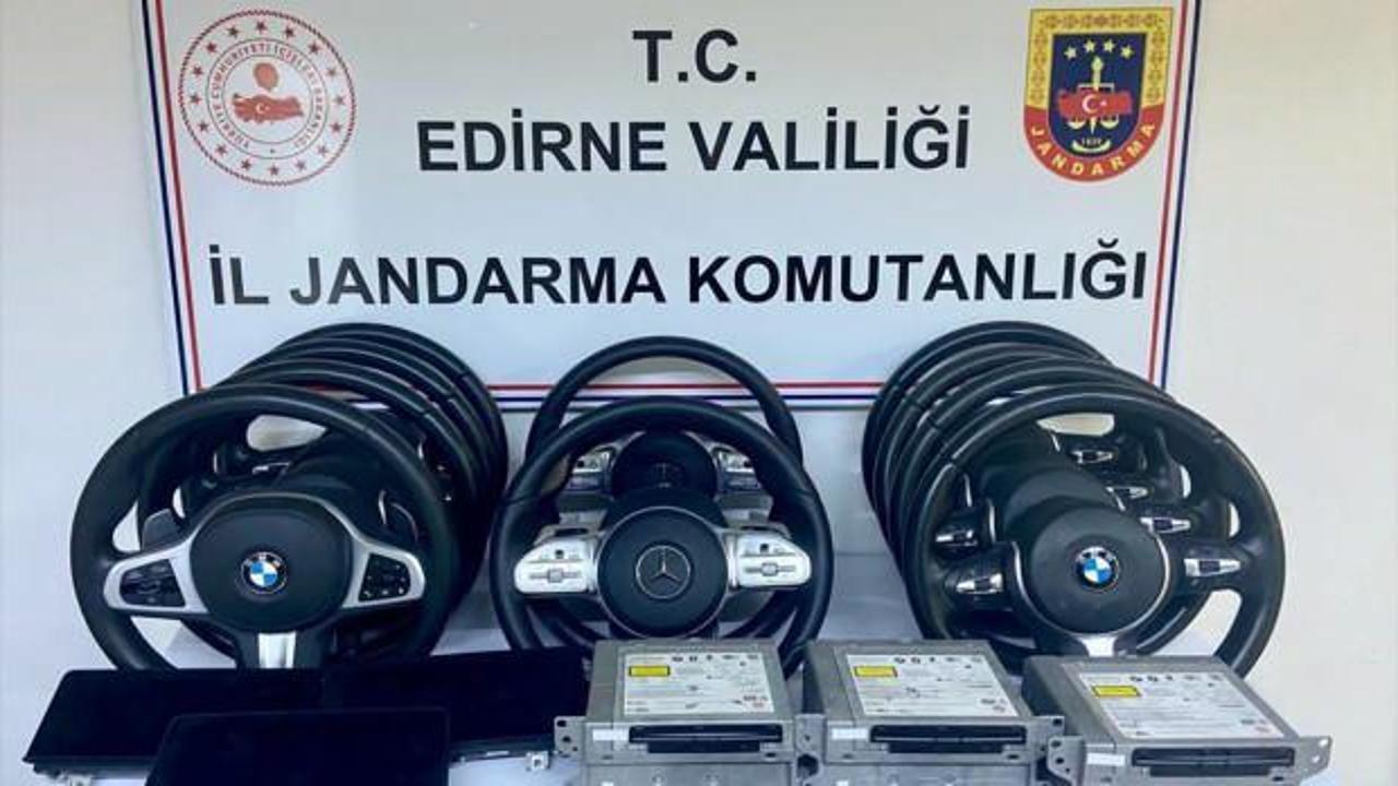 Edirne'de lüks araç parçası operasyonu