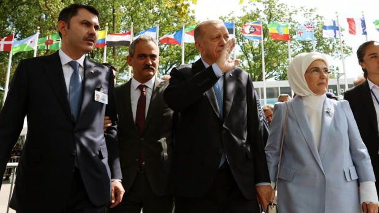 Erdoğan ve eşi, New York'ta Atık Sergisi’ni gezdi