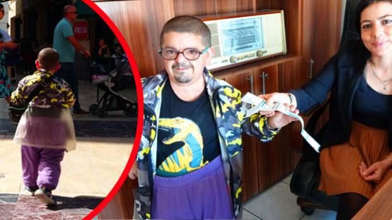 92 santimlik boyundaki &lsquo;Faturamatik&rsquo; Yakup 26 yıldır esnafın imdadına yetişiyor