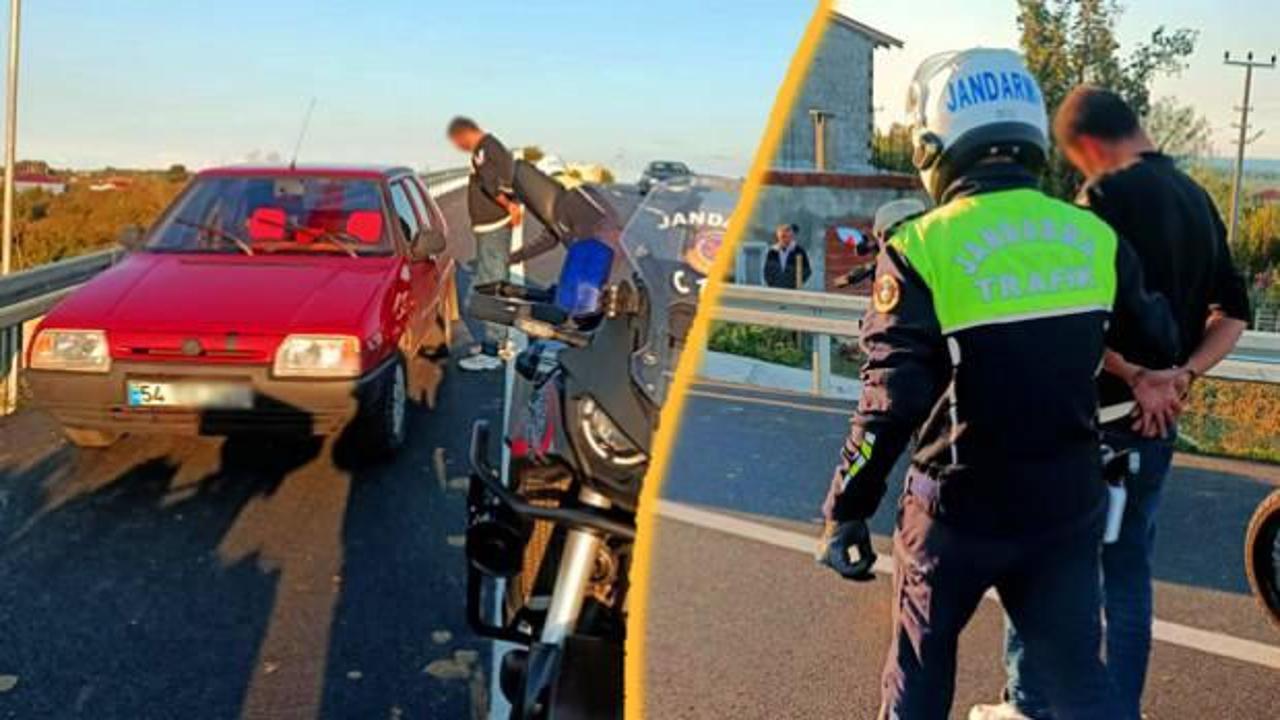 Çaldığı otomobille gezerken ekiplerle girdiği kovalamacada yakayı ele verdi