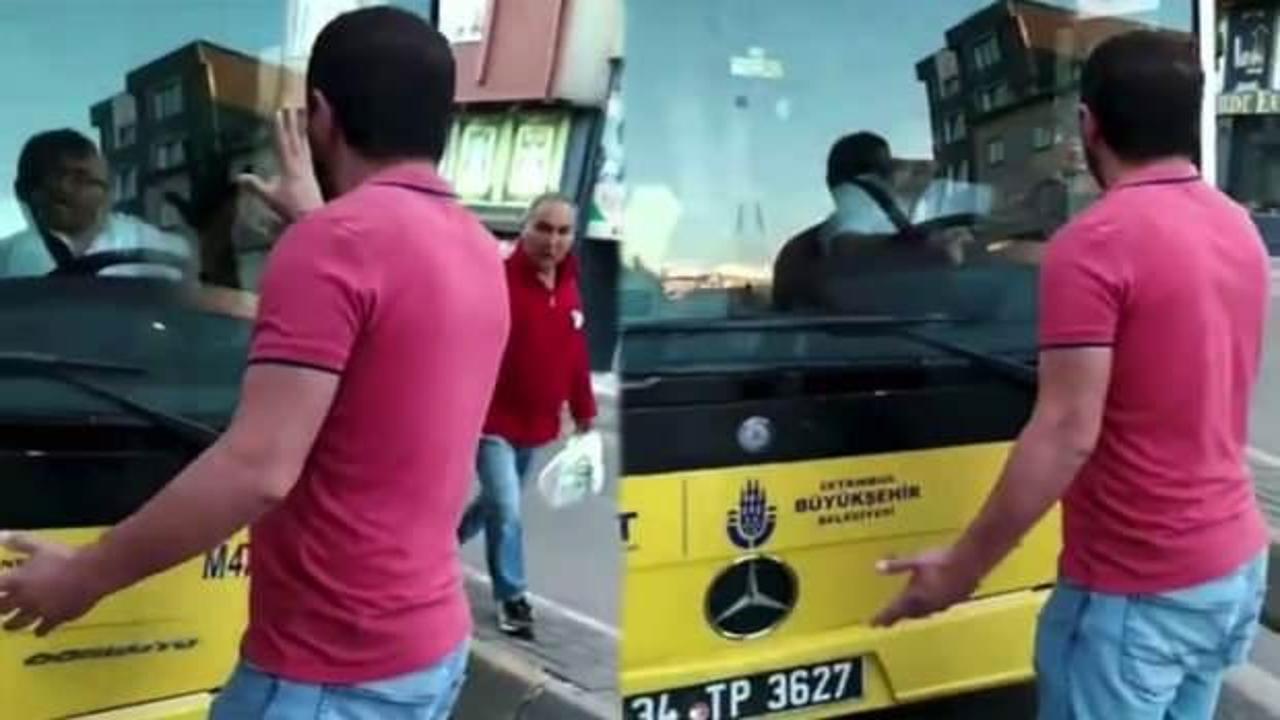 Sancaktepe'de İETT otobüsü krizi: Önünü kesip güç bela bindiler