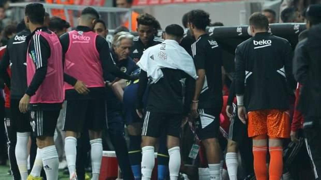 Jorge Jesus, Beşiktaş kulübesine daldı! Derbiye damga vuran an
