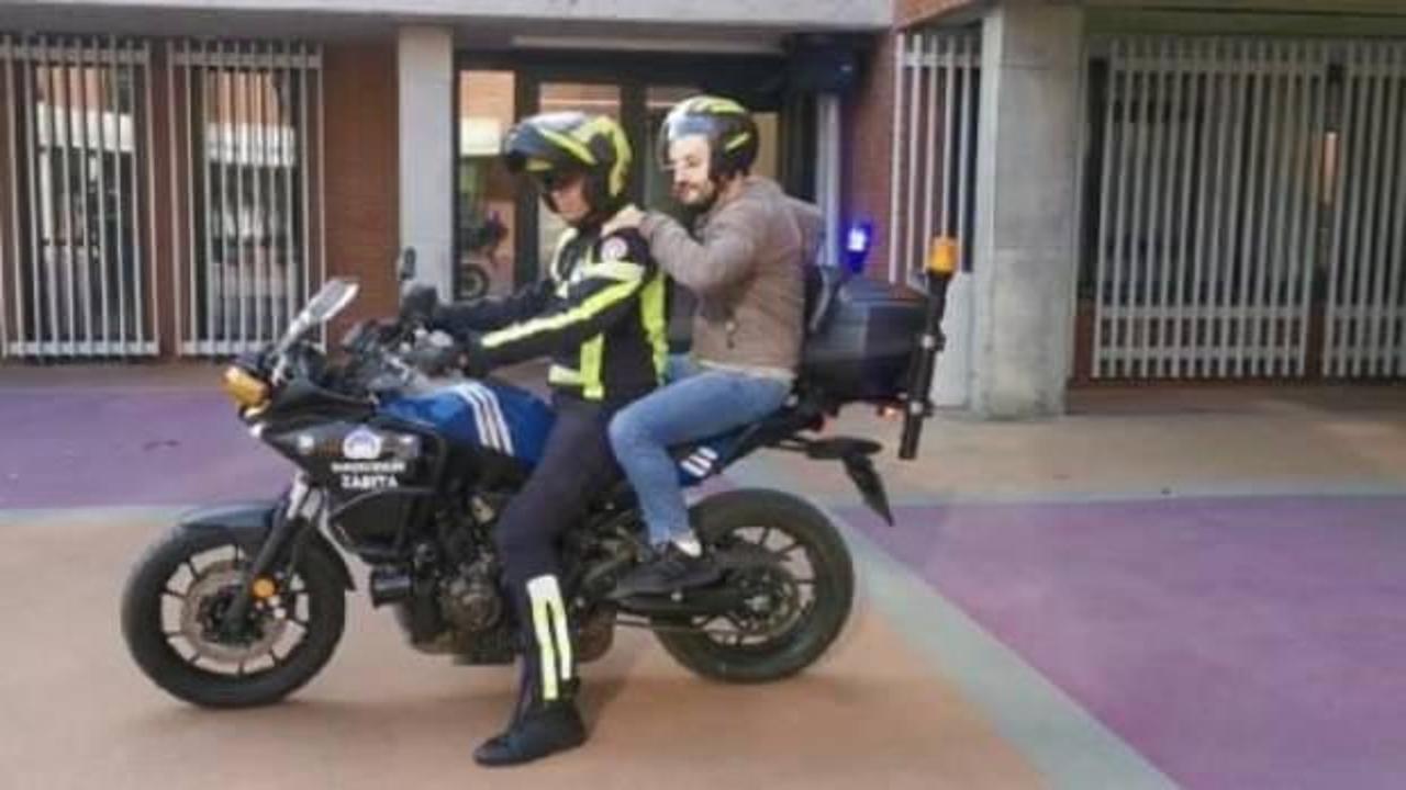 Sınavına giremeyenlerin imdadına motorize zabıta ekipleri yetişti