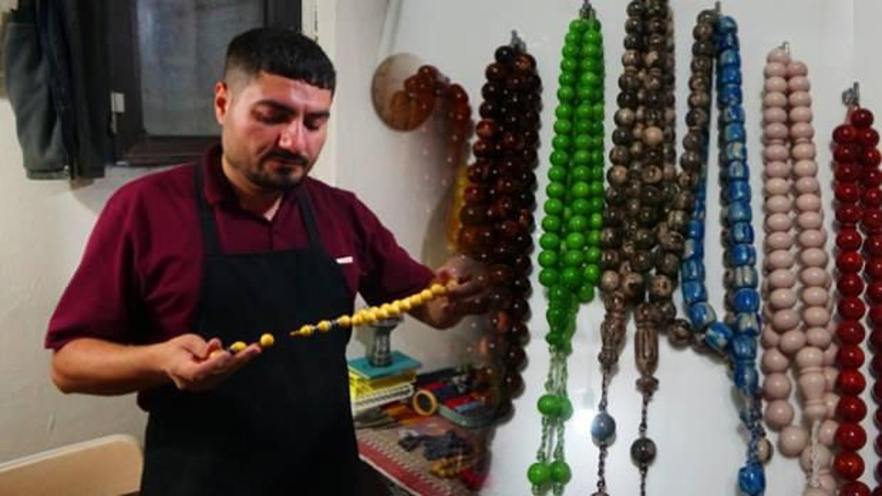 Tutkuyla başlayıp tesbih ustası oldu, şimdi taleplere yetişemiyor