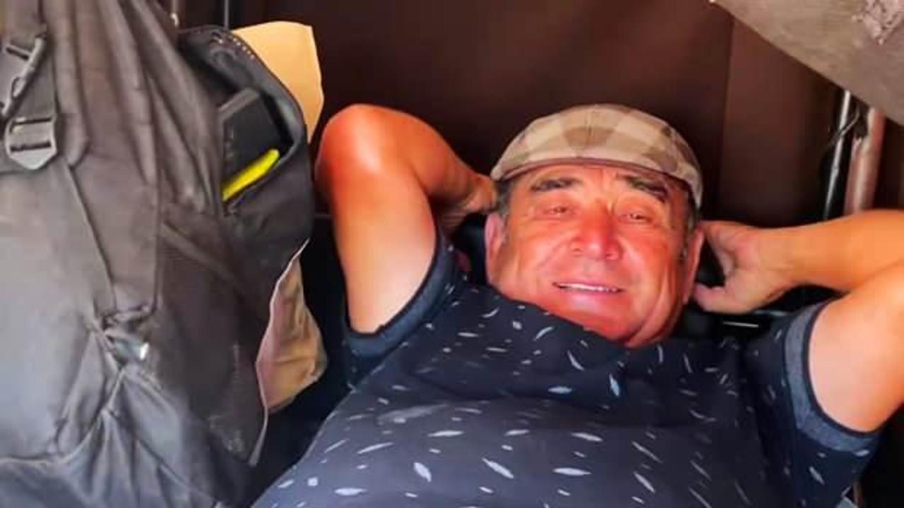 Elektrikli bisikleti karavan yapıp tatile çıkan dede görenleri şaşırttı