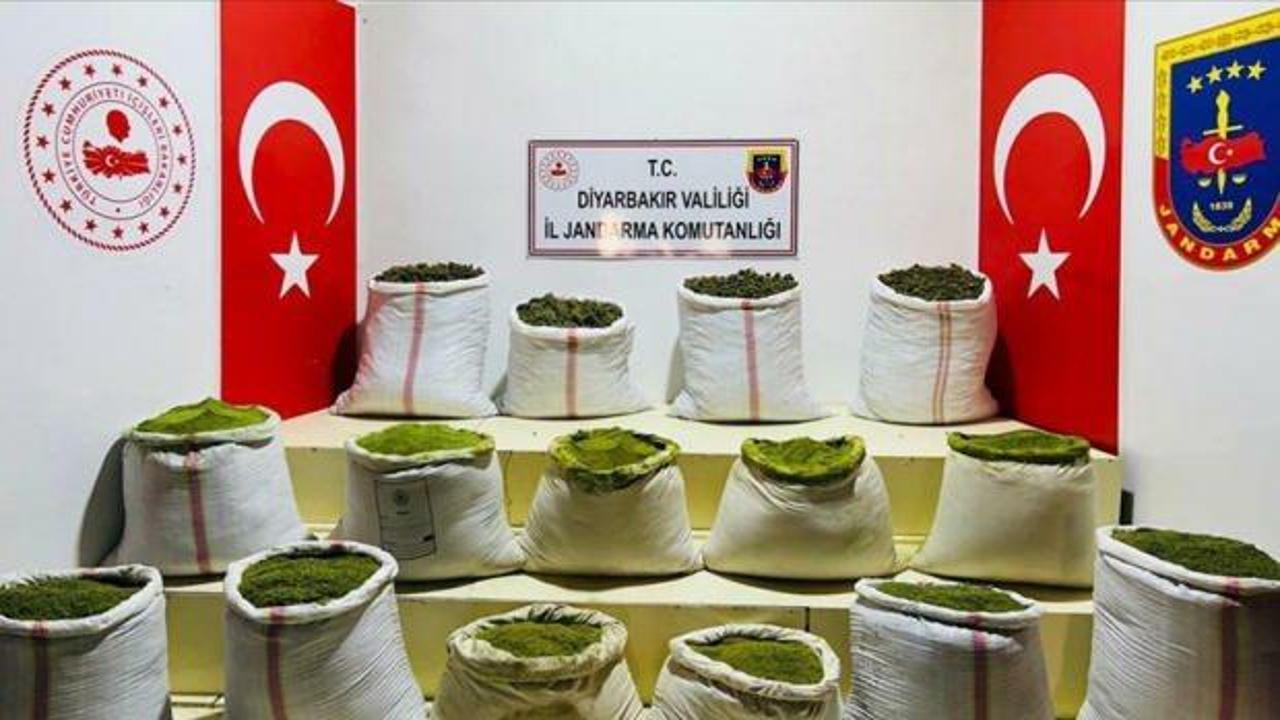 Lice kırsalında 565 kilogram uyuşturucu ele geçirildi