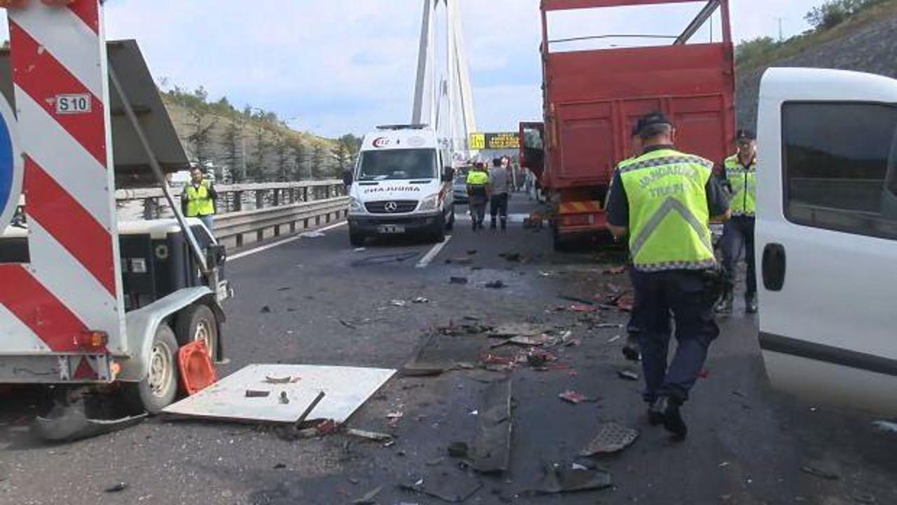 Yavuz Sultan Selim Köprüsü girişinde kaza: 5 kişi yaralandı