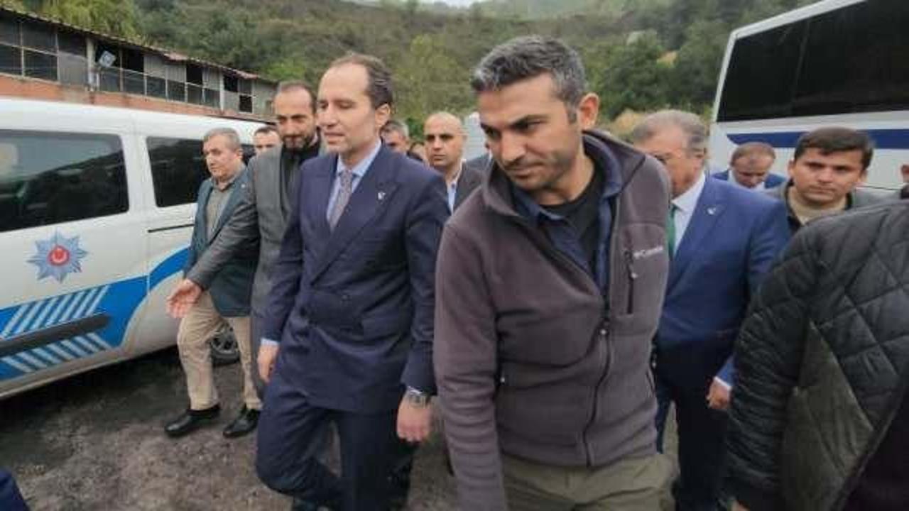 Fatih Erbakan'dan maden kazasının yaşandığı Amasra'ya ziyaret 