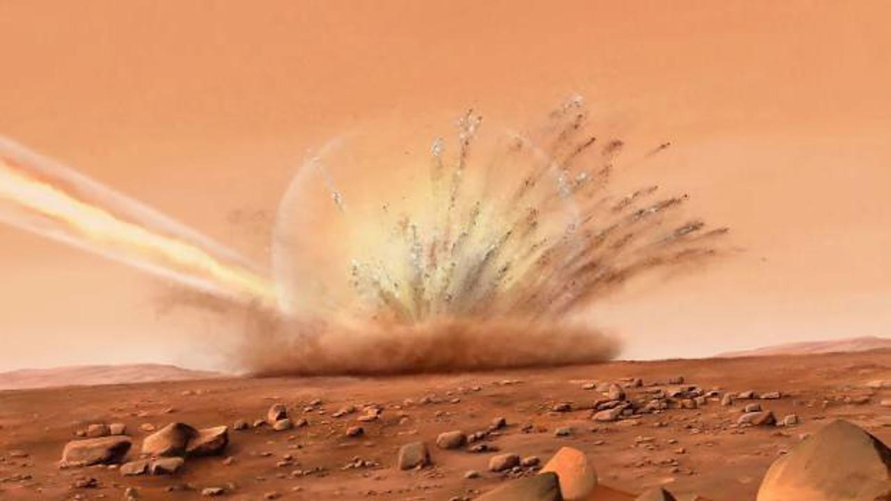 Güneş sisteminde şimdiye kadar tanık olunanlar arasında en büyüğü! Mars'a meteorit çaprtı