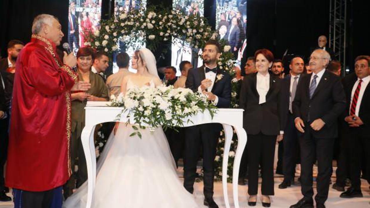 B&uuml;t&uuml;n aday adayları aynı d&uuml;ğ&uuml;nde! Kılı&ccedil;daroğlu ile Akşener birlikte nikah şahidi oldu