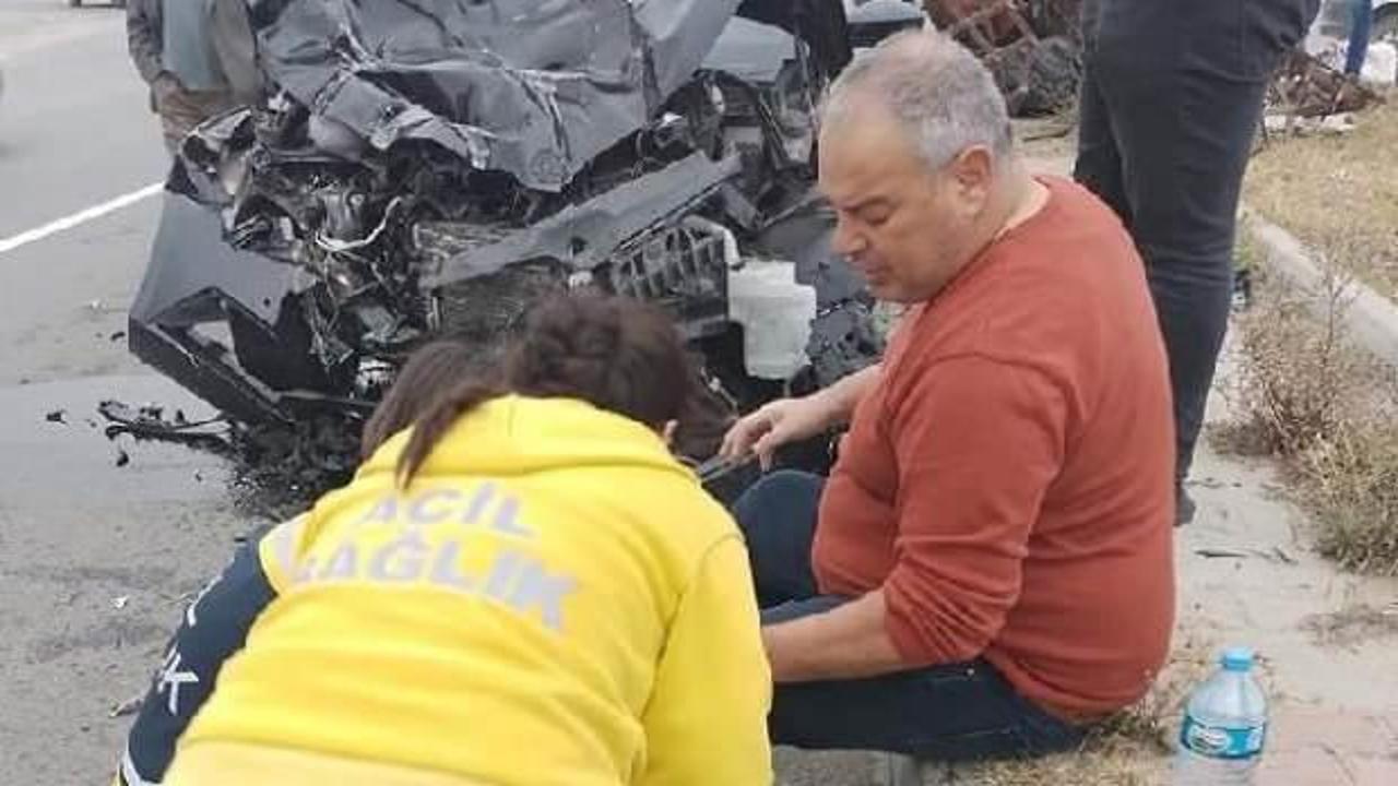 Enez Belediye Başkanı Günenç, trafik kazasında yaralandı