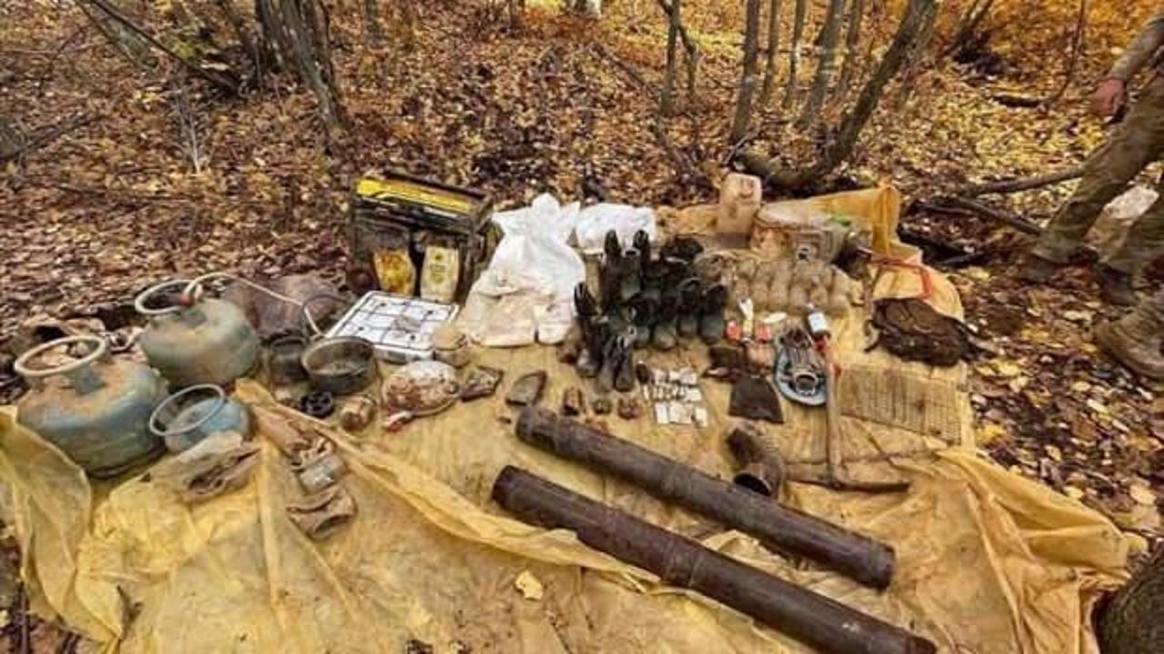 Tunceli'de ter&ouml;ristlerce kullanılan sığınakta yaşam malzemesi ele ge&ccedil;irildi