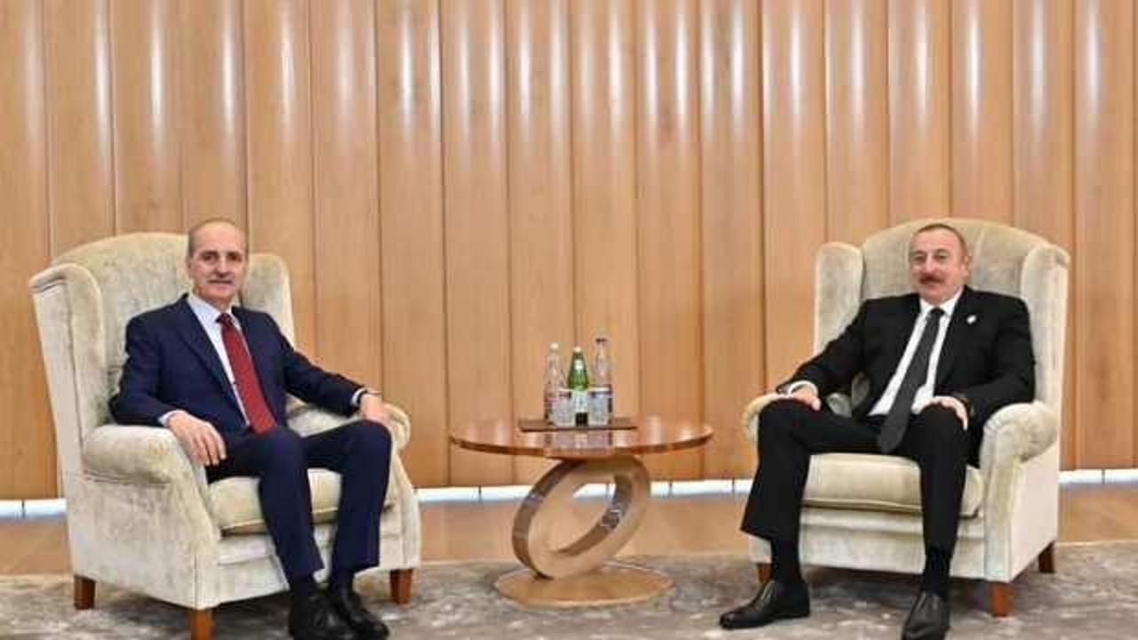 Azerbaycan Cumhurbaşkanı Aliyev, AK Parti Genel Başkanvekili Kurtulmuş'u kabul etti