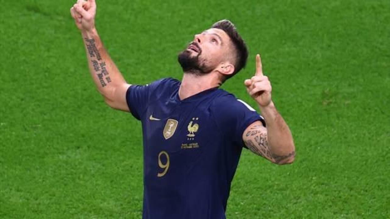 Giroud Fransa tarihine geçti! 1 gecede 2 rekor...