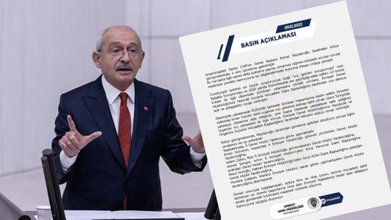 EGM'den CHP lideri Kılıçdaroğlu'nun 4. sorusuna yanıt: Fitne ve nifak sözleri