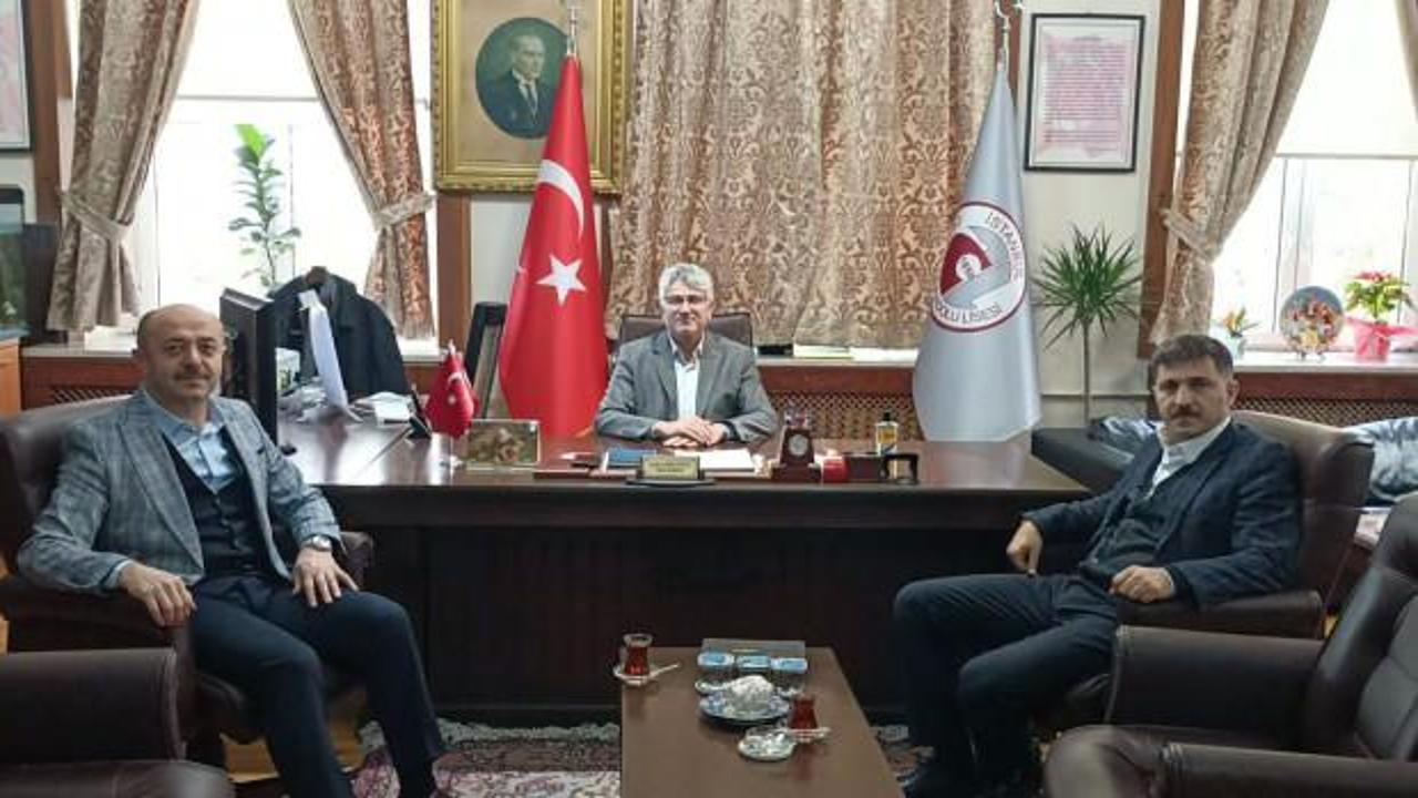 Hedefteki m&uuml;d&uuml;re sendikalardan destek ziyareti