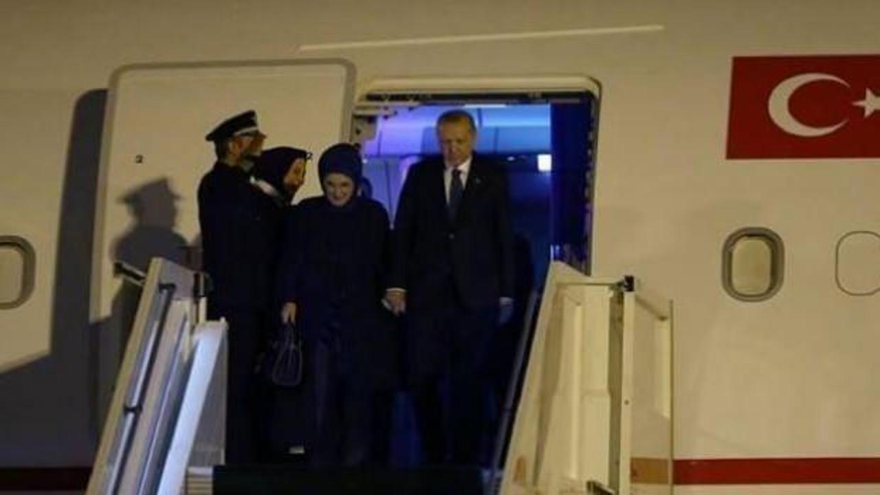 Türkmenistan'da bulunan Başkan Erdoğan yurda döndü