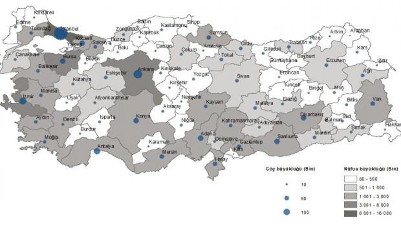 Türkiye'nin göç haritası: İşte en çok göç alan ve göç veren iller!