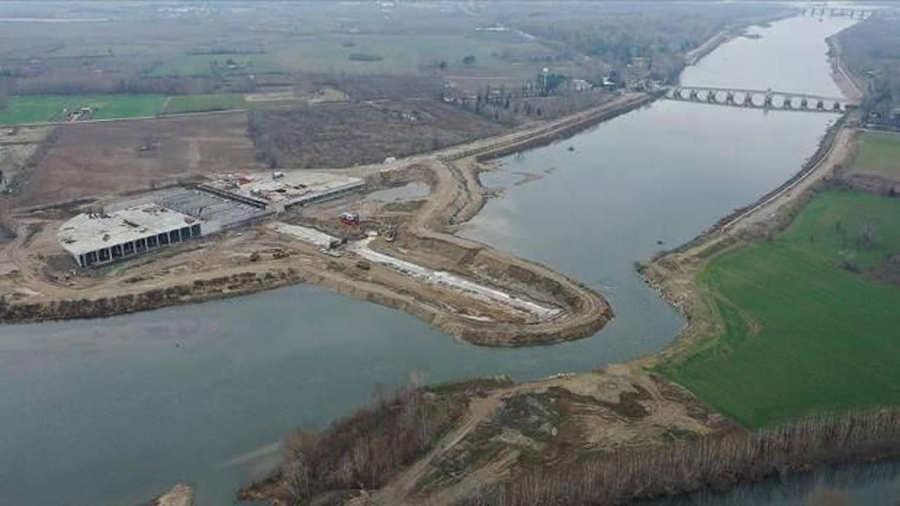 Meri&ccedil; Nehri'nden elektrik &uuml;retilecek projede sona doğru